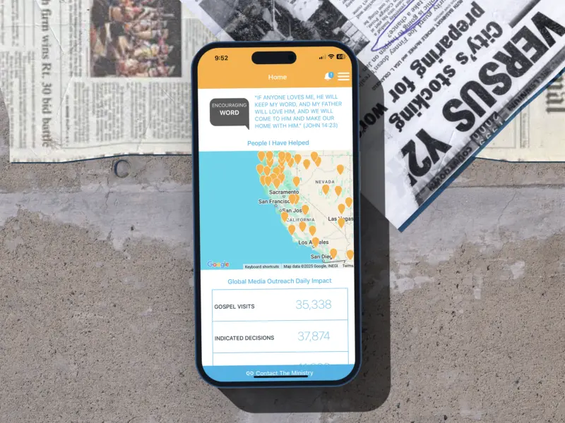 Asset Explore God PATH App Showing GPS Pins Homescreen