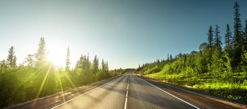 Road sunset